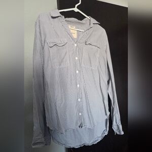 Thread & Supply Blue Striped Button Down Shirt
